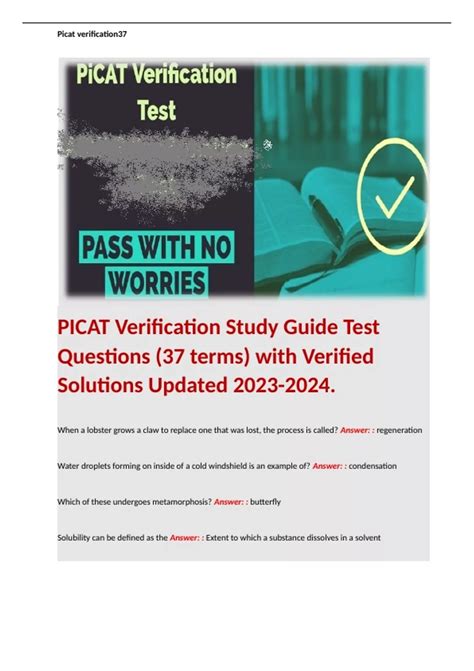 is the picat verification test hard|picat confirmation test.